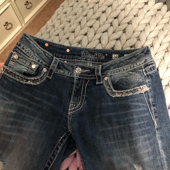 Miss me Stretch Cropped jeans size 28 - Picture 5 of 10